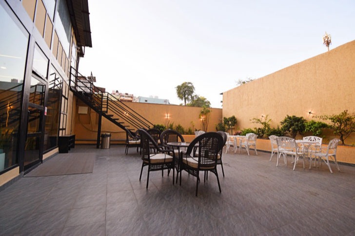 Hostel courtyard